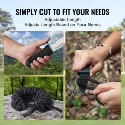 1/4 In. Bungee Cord, 120 Ft./36 M Spool Heavy Duty Bungee Straps, 100% Stretch Elastic Bungee Rope For Cargo, Tarps -Patio Furniture Shop black vevor plant hangers dlkzd100inchpwv8jv0 fa 1000