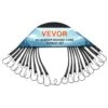 10 Piece Flat Bungee Cord, 20 Mm Heavy Duty Bungee Straps W/ Steel S-Hooks, 24 In. Elastic Bungee Rope For Cargo, Tarps -Patio Furniture Shop black vevor plant hangers dlkzd24inch1f1zymv0 64 1000