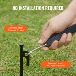 10 Piece Flat Bungee Cord, 20 Mm Heavy Duty Bungee Straps W/ Steel S-Hooks, 24 In. Elastic Bungee Rope For Cargo, Tarps -Patio Furniture Shop black vevor plant hangers dlkzd24inch1f1zymv0 fa 1000