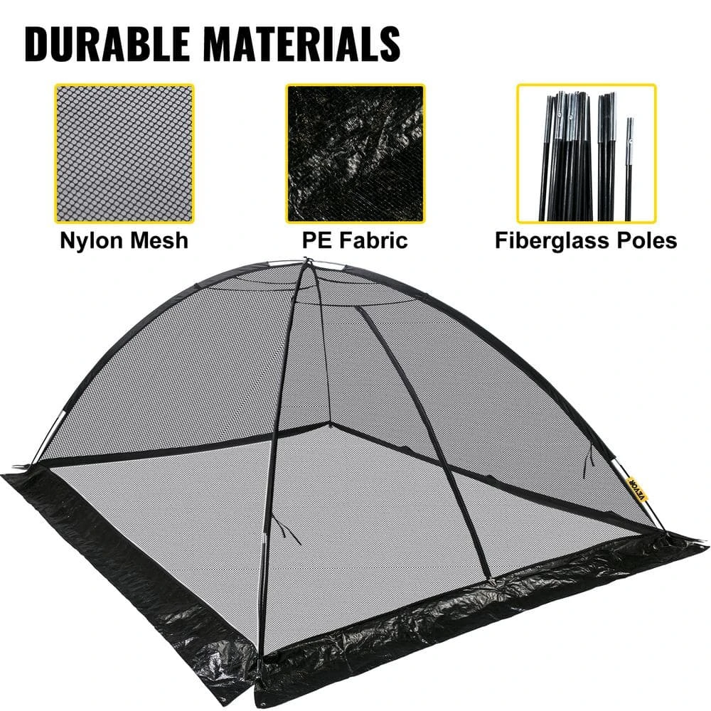 Pond Cover Dome 10 Ft. X 14 Ft. UV-Resistant Nylon Mesh Garden Pond Netting With Zipper And Wind Rope For Garden, Black 4 Pond Cover Dome 10 Ft. X 14 Ft. UV-Resistant Nylon Mesh Garden Pond Netting With Zipper And Wind Rope For Garden, Black - Image 2