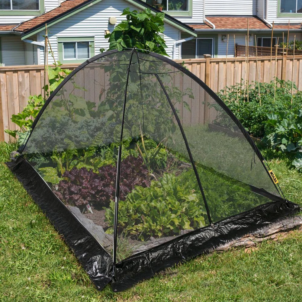 Pond Cover Dome 7 Ft. X 9 Ft. Garden Pond Net 1/2 In. Mesh Dome Pond Net Covers With Zipper And Wind Rope, Black 10 Pond Cover Dome 7 Ft. X 9 Ft. Garden Pond Net 1/2 In. Mesh Dome Pond Net Covers With Zipper And Wind Rope, Black - Image 8