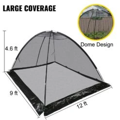 Pond Cover Dome 9 Ft. X 12 Ft. Zipper Design Nylon Pond Netting With Storage Bag For Pond Pool And Garden, Black 13 Pond Cover Dome 9 Ft. X 12 Ft. Zipper Design Nylon Pond Netting With Storage Bag For Pond Pool And Garden, Black -Patio Furniture Shop black vevor plant tree covers hybhz9x12ft000001v0 1f 1000