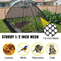 Pond Cover Dome 9 Ft. X 12 Ft. Zipper Design Nylon Pond Netting With Storage Bag For Pond Pool And Garden, Black 12 Pond Cover Dome 9 Ft. X 12 Ft. Zipper Design Nylon Pond Netting With Storage Bag For Pond Pool And Garden, Black -Patio Furniture Shop black vevor plant tree covers hybhz9x12ft000001v0 4f 1000