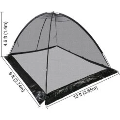 Pond Cover Dome 9 Ft. X 12 Ft. Zipper Design Nylon Pond Netting With Storage Bag For Pond Pool And Garden, Black 16 Pond Cover Dome 9 Ft. X 12 Ft. Zipper Design Nylon Pond Netting With Storage Bag For Pond Pool And Garden, Black -Patio Furniture Shop black vevor plant tree covers hybhz9x12ft000001v0 76 1000