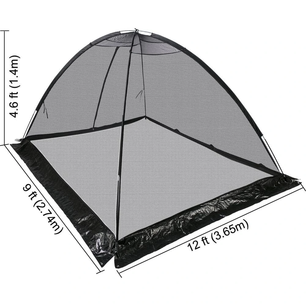 Pond Cover Dome 9 Ft. X 12 Ft. Zipper Design Nylon Pond Netting With Storage Bag For Pond Pool And Garden, Black 9 Pond Cover Dome 9 Ft. X 12 Ft. Zipper Design Nylon Pond Netting With Storage Bag For Pond Pool And Garden, Black - Image 7