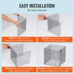 10-Pack Plant Protector From Animals 12 In.x 12 In. Plant Cage -Patio Furniture Shop black vevor plant tree covers qbwzcl12ychs5iv6fv0 1f 1000