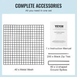 10-Pack Plant Protector From Animals 12 In.x 12 In. Plant Cage -Patio Furniture Shop black vevor plant tree covers qbwzcl12ychs5iv6fv0 44 1000