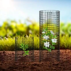 6-Pack Plant Protector From Animals 12.6 In. Dia. X 14 In. H Chicken Wire Plant Protector Plant Cage 18-Piece Metal Mesh -Patio Furniture Shop black vevor plant tree covers qbwzcl14ychs4n9uiv0 31 1000