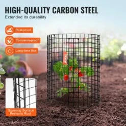 6-Pack Plant Protector From Animals 12.6 In. Dia. X 14 In. H Chicken Wire Plant Protector Plant Cage 18-Piece Metal Mesh -Patio Furniture Shop black vevor plant tree covers qbwzcl14ychs4n9uiv0 4f 1000