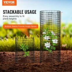 6-Pack Plant Protector From Animals 12.6 In. Dia. X 14 In. H Chicken Wire Plant Protector Plant Cage 18-Piece Metal Mesh -Patio Furniture Shop black vevor plant tree covers qbwzcl14ychs4n9uiv0 c3 1000