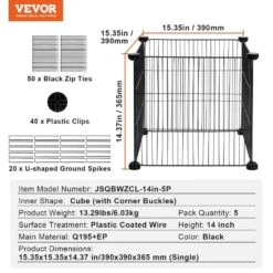 5-Pack Plant Protector From Animals 15.35 In. X 15.35 In. Chicken Wire Plant Protector Plant Cages, 20-Pieces Metal Mesh 16 5-Pack Plant Protector From Animals 15.35 In. X 15.35 In. Chicken Wire Plant Protector Plant Cages, 20-Pieces Metal Mesh -Patio Furniture Shop black vevor plant tree covers qbwzcl14ychshlkv6v0 76 1000