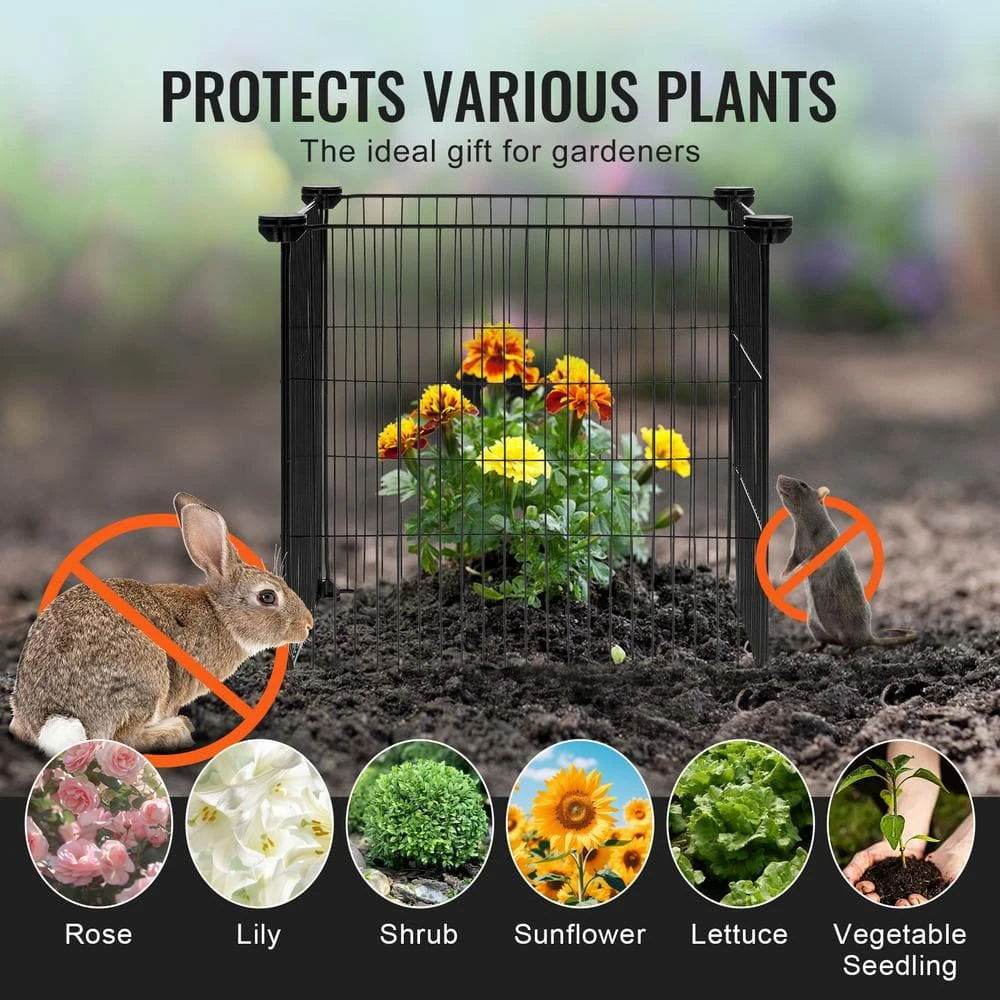 5-Pack Plant Protector From Animals 15.35 In. X 15.35 In. Chicken Wire Plant Protector Plant Cages, 20-Pieces Metal Mesh 8 5-Pack Plant Protector From Animals 15.35 In. X 15.35 In. Chicken Wire Plant Protector Plant Cages, 20-Pieces Metal Mesh - Image 6