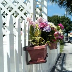 Railing Planter 88 Lbs. Planter Box Brackets 37.01 In. X 7.87 In. X 2.76 In. Black Rust Resistant Metal Material Planter -Patio Furniture Shop black vevor railing planters ycjszzzj36rzre3flv0 31 1000