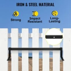 Railing Planter 88 Lbs. Planter Box Brackets 37.01 In. X 7.87 In. X 2.76 In. Black Rust Resistant Metal Material Planter -Patio Furniture Shop black vevor railing planters ycjszzzj36rzre3flv0 4f 1000