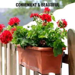 Railing Planter 88 Lbs. Planter Box Brackets 37.01 In. X 7.87 In. X 2.76 In. Black Rust Resistant Metal Material Planter -Patio Furniture Shop black vevor railing planters ycjszzzj36rzre3flv0 fa 1000