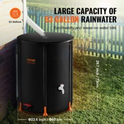 Collapsible Rain Barrel, 53 Gal./201 L Portable Rain Water Collection Barrel PVC Rainwater Collection System 13 Collapsible Rain Barrel, 53 Gal./201 L Portable Rain Water Collection Barrel PVC Rainwater Collection System -Patio Furniture Shop black vevor rain barrels zdysthspvcb50jaogv0 1f 1000