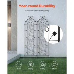 Garden Trellis For Climbing Plants, 60 X 15 In., 2 Packs Rustproof Metal Garden Flower Trellis, Climbing Rose Trellis 13 Garden Trellis For Climbing Plants, 60 X 15 In., 2 Packs Rustproof Metal Garden Flower Trellis, Climbing Rose Trellis -Patio Furniture Shop black vevor raised planter boxes hpjhx2jth60wt4xpav0 1f 1000