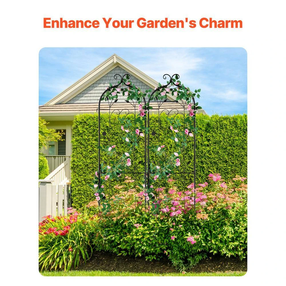 Garden Trellis For Climbing Plants, 60 X 15 In., 2 Packs Rustproof Metal Garden Flower Trellis, Climbing Rose Trellis 5 Garden Trellis For Climbing Plants, 60 X 15 In., 2 Packs Rustproof Metal Garden Flower Trellis, Climbing Rose Trellis - Image 3