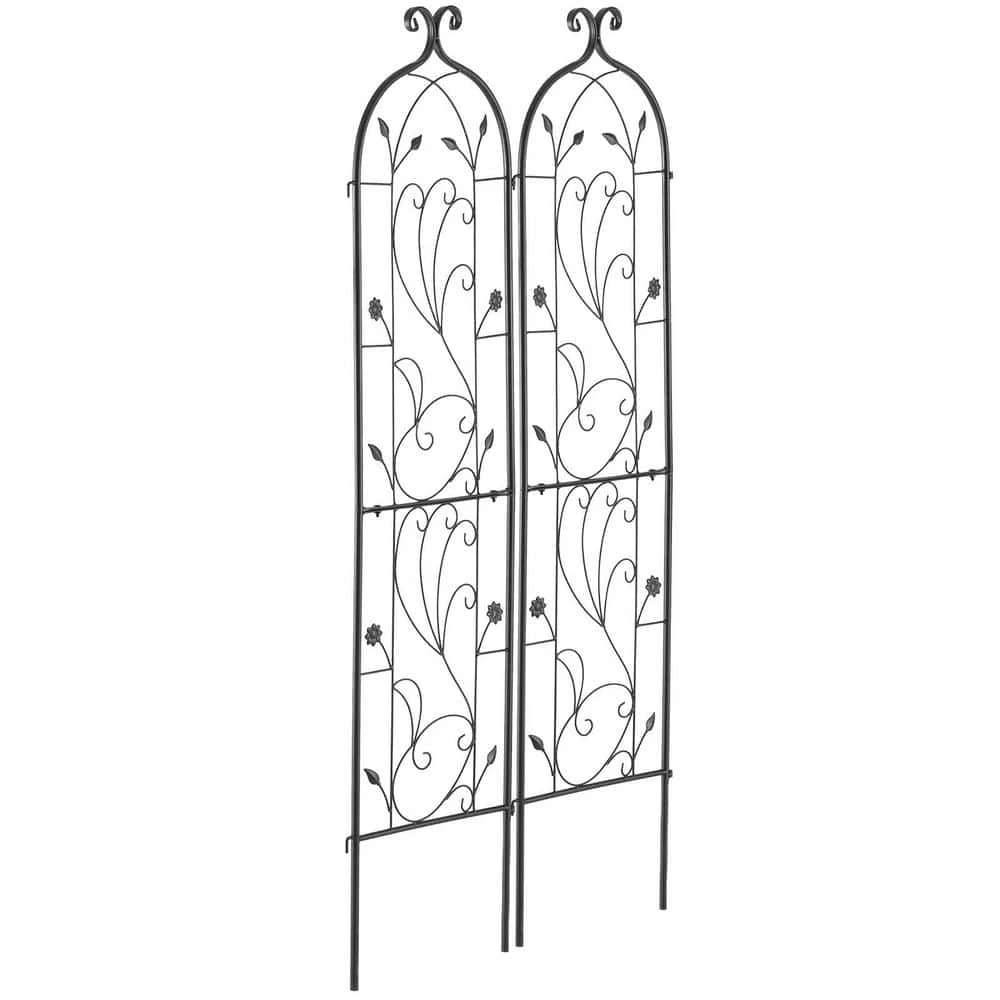 Garden Trellis For Climbing Plants, 60 X 15 In., 2 Packs Rustproof Metal Garden Flower Trellis, Climbing Rose Trellis 3 Garden Trellis For Climbing Plants, 60 X 15 In., 2 Packs Rustproof Metal Garden Flower Trellis, Climbing Rose Trellis