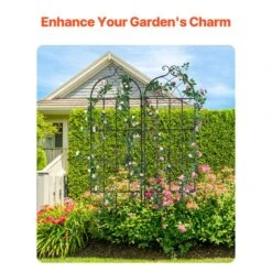 Garden Trellis For Climbing Plants, 71 X 20 In., 2 Packs Rustproof Metal Garden Flower Trellis, Climbing Rose Trellis -Patio Furniture Shop black vevor raised planter boxes hpjhx2jth71wkvlcjv0 4f 1000