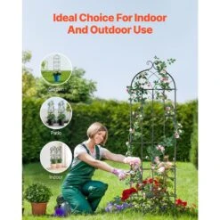 Garden Trellis For Climbing Plants, 71 X 20 In., 2 Packs Rustproof Metal Garden Flower Trellis, Climbing Rose Trellis -Patio Furniture Shop black vevor raised planter boxes hpjhx2jth71wkvlcjv0 fa 1000