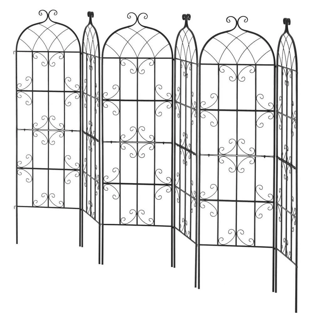 Garden Trellis For Climbing Plants, 71 X 20 In., 6 Packs Rustproof Metal Garden Flower Trellis, Climbing Rose Trellis 3 Garden Trellis For Climbing Plants, 71 X 20 In., 6 Packs Rustproof Metal Garden Flower Trellis, Climbing Rose Trellis