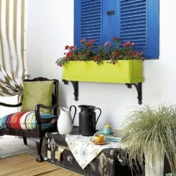 Planter Box Brackets 24 In. X 10.5 In. X 10 In. Black Iron Window Boxes And Troughs (1-Pack) -Patio Furniture Shop black vevor window boxes ycjszzzj1pc24zyemv0 31 1000