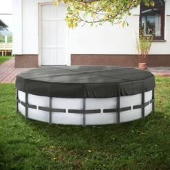 15 Ft. Round Pool Cover Solar Covers For Above Ground Pools Safety Pool Cover -Patio Furniture Shop black vevor winter pool covers dsycaqycg15f61twjv0 31 1000