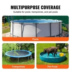15 Ft. Round Pool Cover Solar Covers For Above Ground Pools Safety Pool Cover -Patio Furniture Shop black vevor winter pool covers dsycaqycg15f61twjv0 fa 1000