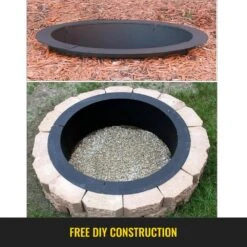 30 In. Dia X 10 In. H Fire Pit Liner Fire Pit Ring Q235 Steel Park Grill Heavy Duty With 0.12 In. Thick For Backyard -Patio Furniture Shop black vevor wood burning fire pits skhp36x30x10yc001v0 4f 1000