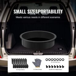 Fire Pit Ring Round 40 In. Outer 36 In. Inner Steel Liner DIY Campfire Firepit For Outdoor Camping, Bonfires -Patio Furniture Shop black vevor wood burning fire pits yxhh36inch157guflv0 fa 1000