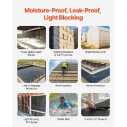 14 Mil Plastic Sheeting Heavy Duty 10 X 100 Ft. Thick Plastic Sheeting Roll, Plastic Drop Cloth Painters Tarp Covering 13 14 Mil Plastic Sheeting Heavy Duty 10 X 100 Ft. Thick Plastic Sheeting Roll, Plastic Drop Cloth Painters Tarp Covering -Patio Furniture Shop black white vevor tomato cages slm10ft100ftwvkstv0 1f 1000