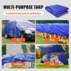 10 Ft. X 12 Ft. Heavy Duty Tarp 5 Mil Polyethylene Tarp Cover Tear UV And Temperature Resistant Blue 15 10 Ft. X 12 Ft. Heavy Duty Tarp 5 Mil Polyethylene Tarp Cover Tear UV And Temperature Resistant Blue -Patio Furniture Shop blue vevor canopy parts fsblspepe10124217v0 fa 1000