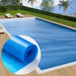 Solar Pool Cover, 24 X 12 Ft Rectangle Solar Blanket For Pools, Inground Above Ground Swimming Pool Solar Cover -Patio Furniture Shop blue vevor solar pool covers tynjrycmjx24beyspv0 31 1000