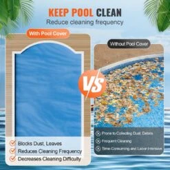 Solar Pool Cover, 32 X 16 Ft Rectangle Solar Blanket For Pools, Inground Above Ground Swimming Pool Solar Cover -Patio Furniture Shop blue vevor solar pool covers tynjrycmjx32ky9whv0 44 1000