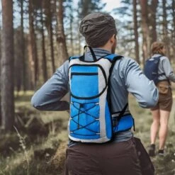 Hydration Backpack, 15l Insulated Hydration Pack Backpack With 3l TPU Water Bladder, Hiking Water Backpack With Storage -Patio Furniture Shop blue with silver gray vevor rain barrels dxksdblscyk03bb5mv0 31 1000