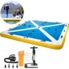 Inflatable Floating Dock 8 X 8 Ft. Inflatable Dock Platform With Electric Air Pump Inflatable Swim Platform 5-6 People -Patio Furniture Shop blues yellows white vevor pool floats ft8x8qb0000000001v1 64 1000