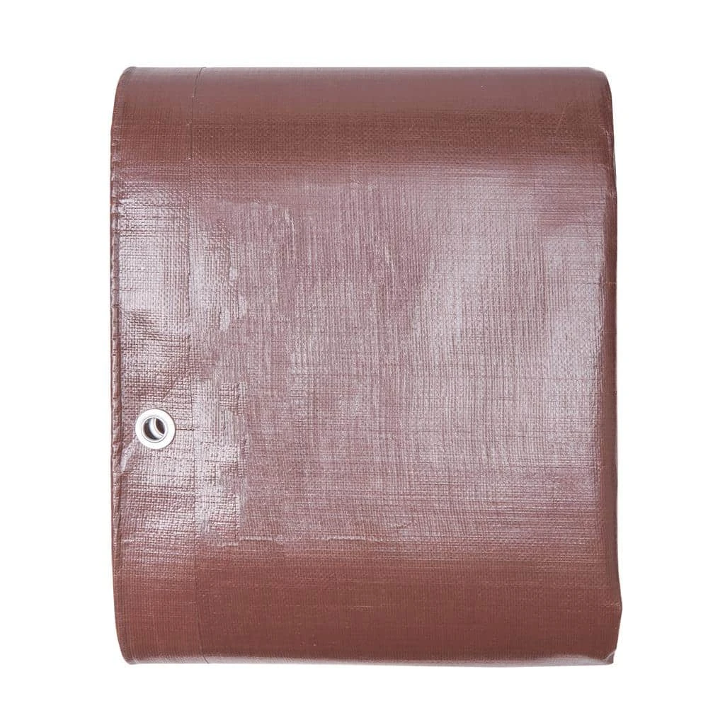 10 Ft. X 12 Ft. Heavy Duty Tarp 16 Mil Polyethylene Tarp Cover Tear UV And Temperature Resistant Brown 3 10 Ft. X 12 Ft. Heavy Duty Tarp 16 Mil Polyethylene Tarp Cover Tear UV And Temperature Resistant Brown