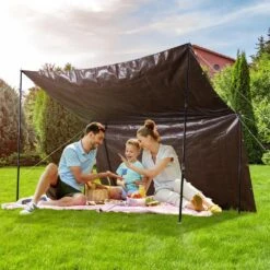 12 Ft. X 20 Ft. Heavy-Duty Tarp 16 Mil Polyethylene Tarp Cover Tear UV And Temperature Resistant Brown -Patio Furniture Shop brown vevor canopy parts fsbzspepe1220y47jv0 31 1000