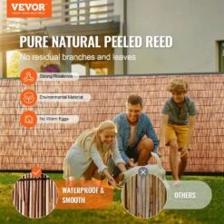 Reed Fence Backyard Landscaping Privacy Blind Fencing Screen 16.4 Ft. X 4 Ft., Decorative Fence For Backyard Garden -Patio Furniture Shop brown vevor garden fencing lwwl1jt164ft7s9r7v0 c3 1000