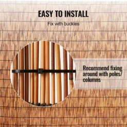 Natural Reed Fencing 5.5 Ft. X 16.4 Ft. Reed Screen Curtain Balcony Reed Fence Roll Backyard Patio Brown Power Source -Patio Furniture Shop brown vevor garden fencing lwwl1jt164ftwa559v0 44 1000