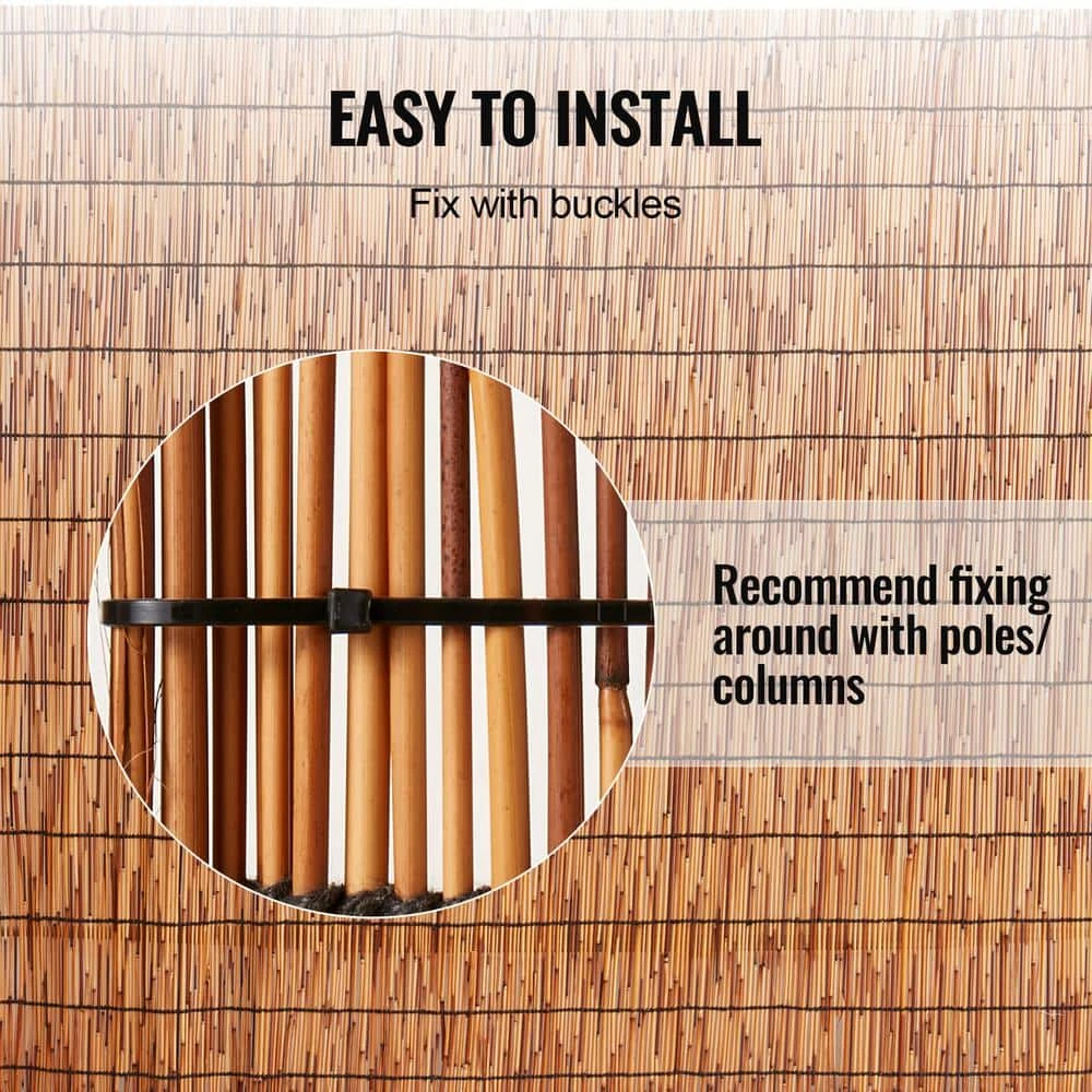 Natural Reed Fencing, 4 Ft. X 16.4 Ft., 2-Pack Reed Screen Curtain Balcony Reed Fence Roll Power Source 7 Natural Reed Fencing, 4 Ft. X 16.4 Ft., 2-Pack Reed Screen Curtain Balcony Reed Fence Roll Power Source - Image 5