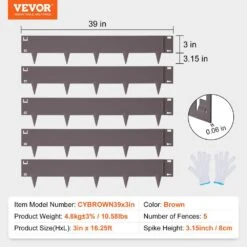Steel Landscape Edging Steel Garden Edging Borders 0.59 In. W X 39 In. L X 3 In. H Strips Hammer-In Edging Brown 16 Steel Landscape Edging Steel Garden Edging Borders 0.59 In. W X 39 In. L X 3 In. H Strips Hammer-In Edging Brown -Patio Furniture Shop brown vevor metal edging cppz3inch162ambzev0 76 1000