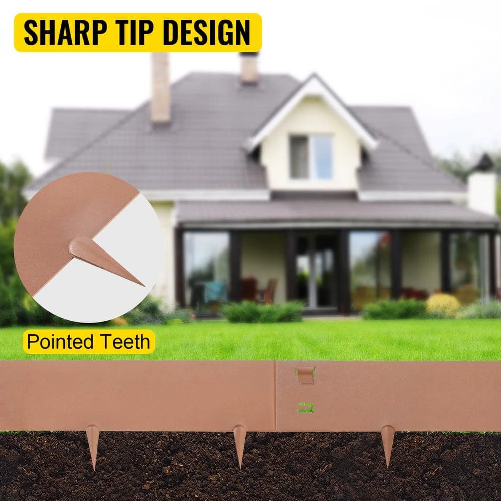 3 In. X 39 In. Steel Lawn Edging Garden Edging Border Landscaping Metal Edging Brown Lawn Edge For Yard (5-Pieces) 7 3 In. X 39 In. Steel Lawn Edging Garden Edging Border Landscaping Metal Edging Brown Lawn Edge For Yard (5-Pieces) - Image 5