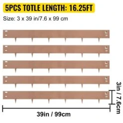 3 In. X 39 In. Steel Lawn Edging Garden Edging Border Landscaping Metal Edging Brown Lawn Edge For Yard (5-Pieces) 12 3 In. X 39 In. Steel Lawn Edging Garden Edging Border Landscaping Metal Edging Brown Lawn Edge For Yard (5-Pieces) -Patio Furniture Shop brown vevor metal edging pyczs5pcs3 39sw3ov0 4f 1000