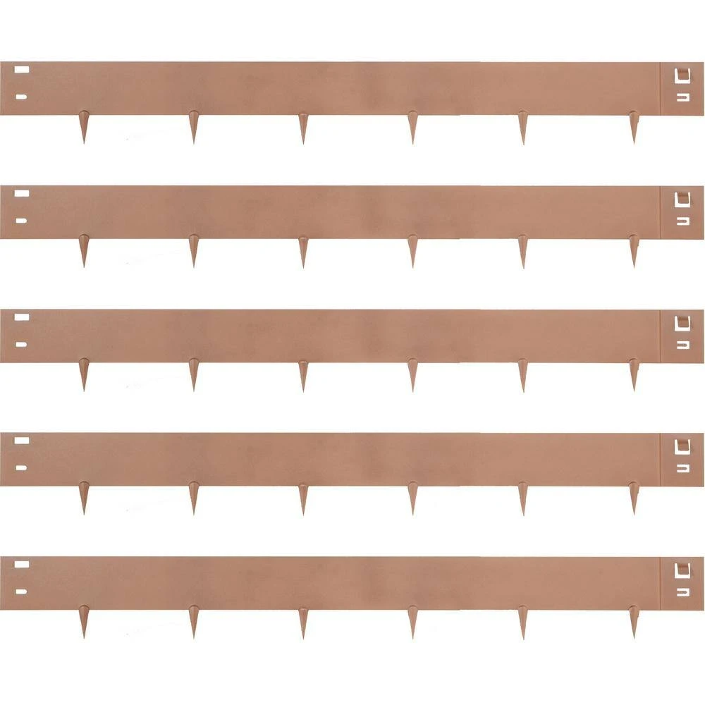 3 In. X 39 In. Steel Lawn Edging Garden Edging Border Landscaping Metal Edging Brown Lawn Edge For Yard (5-Pieces) 3 3 In. X 39 In. Steel Lawn Edging Garden Edging Border Landscaping Metal Edging Brown Lawn Edge For Yard (5-Pieces)