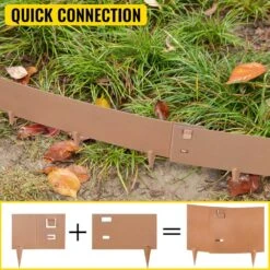 3 In. X 39 In. Steel Lawn Edging Garden Edging Border Landscaping Metal Edging Brown Lawn Edge For Yard (5-Pieces) 15 3 In. X 39 In. Steel Lawn Edging Garden Edging Border Landscaping Metal Edging Brown Lawn Edge For Yard (5-Pieces) -Patio Furniture Shop brown vevor metal edging pyczs5pcs3 39sw3ov0 fa 1000