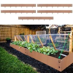 Steel Lawn Edging 5-Pieces Metal Landscape Edging 4 In. X 39 In. Garden Edging Border Grown Lawn Edge For Garden Yard -Patio Furniture Shop brown vevor metal edging pyczs5pcs4 395b9yv0 31 1000