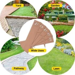 Steel Lawn Edging 5-Pieces Metal Landscape Edging 4 In. X 39 In. Garden Edging Border Grown Lawn Edge For Garden Yard -Patio Furniture Shop brown vevor metal edging pyczs5pcs4 395b9yv0 76 1000