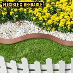 Steel Lawn Edging 5-Pieces Metal Landscape Edging 5 In. X 39 In. Garden Edging Border Grown Steel Border For Garden Yard -Patio Furniture Shop brown vevor metal edging pyczs5pcs5 39vqf2v0 1f 1000